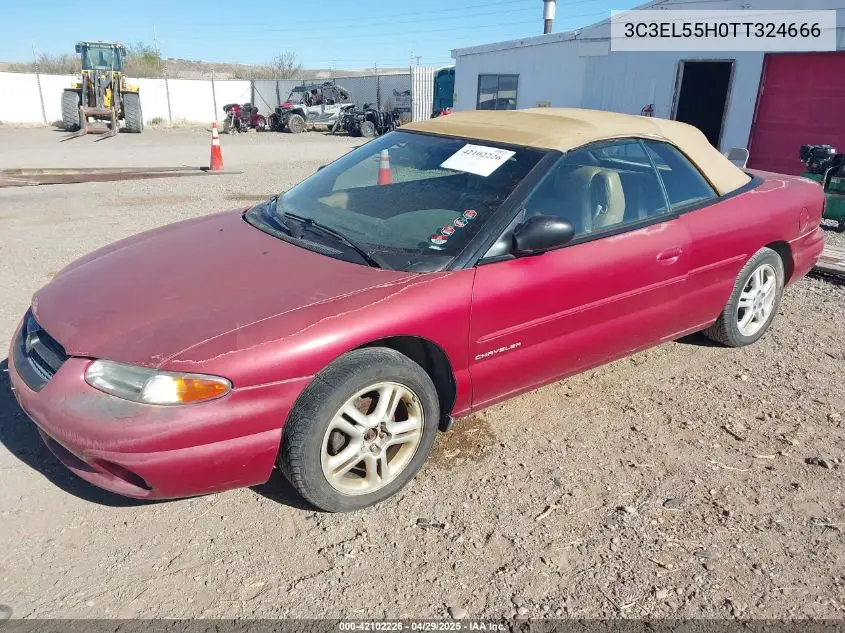 1996 Chrysler Sebring Jxi VIN: 3C3EL55H0TT324666 Lot: 42102226
