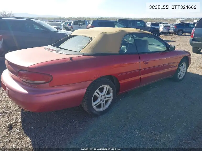 1996 Chrysler Sebring Jxi VIN: 3C3EL55H0TT324666 Lot: 42102226