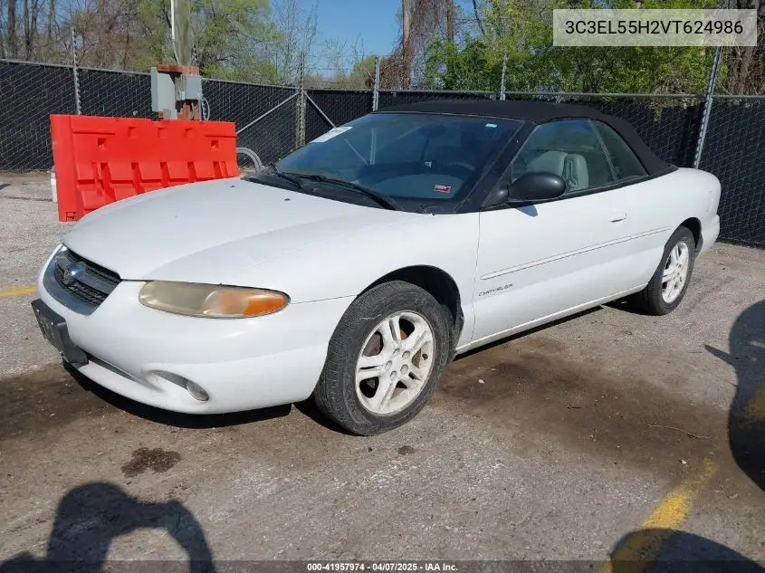 1997 Chrysler Sebring Jxi VIN: 3C3EL55H2VT624986 Lot: 41957974