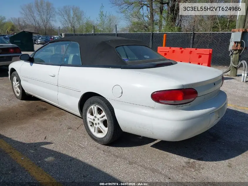 1997 Chrysler Sebring Jxi VIN: 3C3EL55H2VT624986 Lot: 41957974