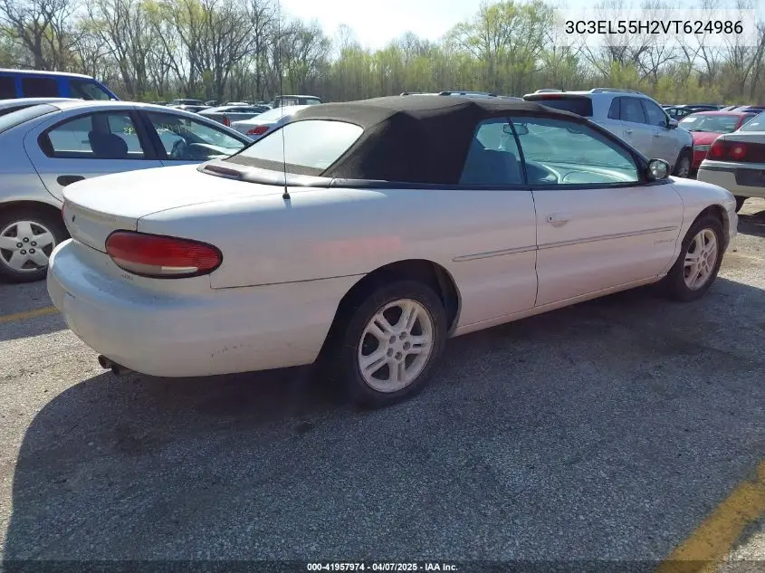 1997 Chrysler Sebring Jxi VIN: 3C3EL55H2VT624986 Lot: 41957974
