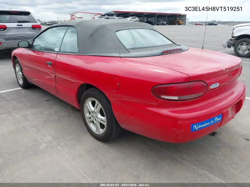 1997 Chrysler Sebring Jx VIN: 3C3EL45H8VT519251 Lot: 42161131