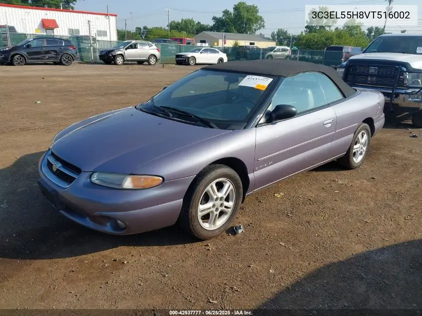 1997 Chrysler Sebring Jxi VIN: 3C3EL55H8VT516002 Lot: 42537777