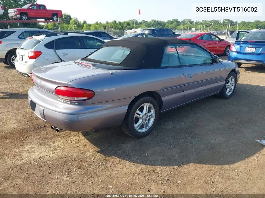 1997 Chrysler Sebring Jxi VIN: 3C3EL55H8VT516002 Lot: 42537777