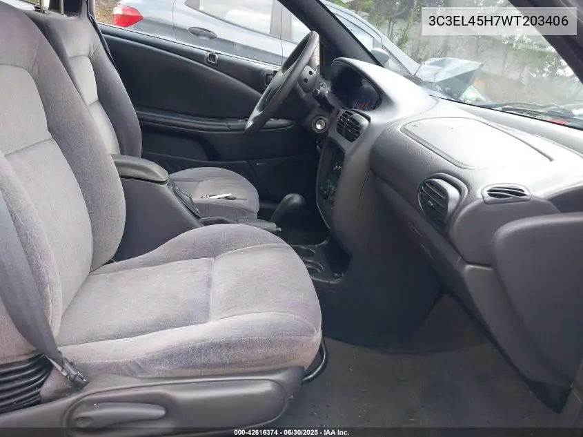 1998 Chrysler Sebring Jx VIN: 3C3EL45H7WT203406 Lot: 42616374