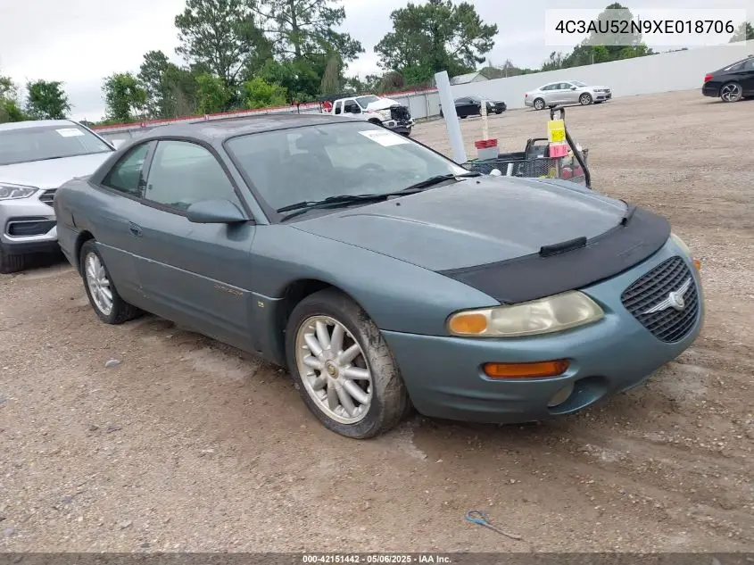 1999 Chrysler Sebring Lxi VIN: 4C3AU52N9XE018706 Lot: 42151442
