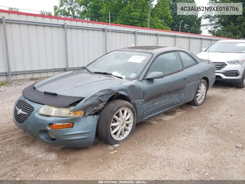 1999 Chrysler Sebring Lxi VIN: 4C3AU52N9XE018706 Lot: 42151442