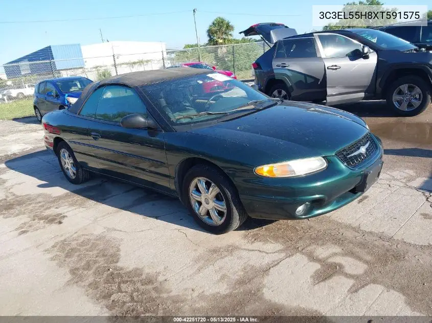 1999 Chrysler Sebring Jxi VIN: 3C3EL55H8XT591575 Lot: 42251720