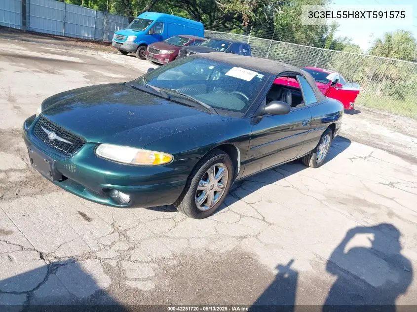 1999 Chrysler Sebring Jxi VIN: 3C3EL55H8XT591575 Lot: 42251720