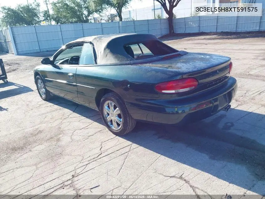 1999 Chrysler Sebring Jxi VIN: 3C3EL55H8XT591575 Lot: 42251720