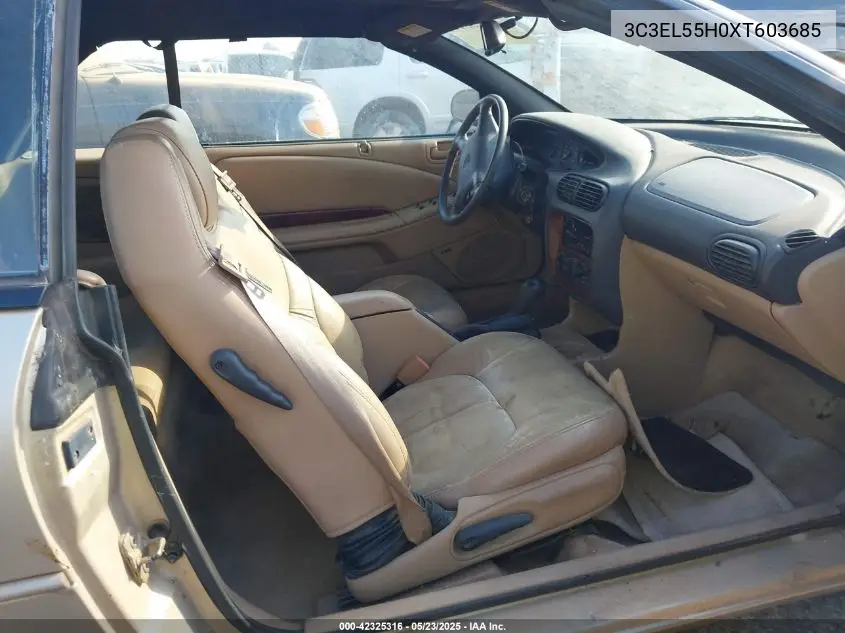 1999 Chrysler Sebring Jxi VIN: 3C3EL55H0XT603685 Lot: 42325316