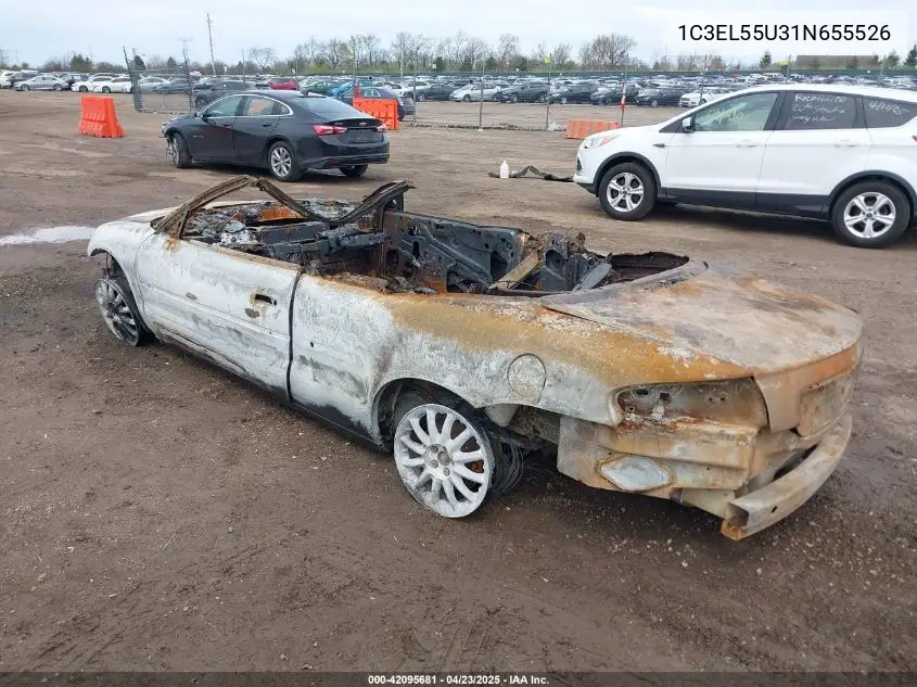 2001 Chrysler Sebring Lxi VIN: 1C3EL55U31N655526 Lot: 42095681