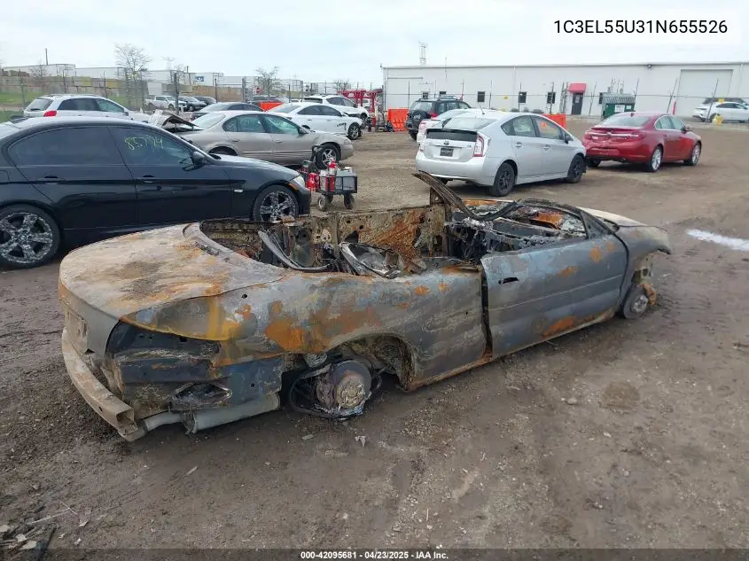 2001 Chrysler Sebring Lxi VIN: 1C3EL55U31N655526 Lot: 42095681