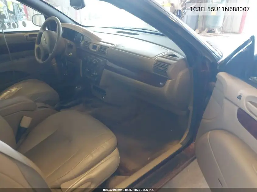 2001 Chrysler Sebring Lxi VIN: 1C3EL55U11N688007 Lot: 42199391