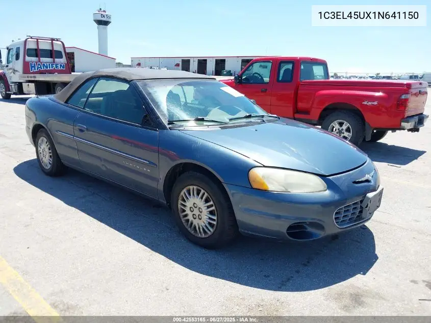 2001 Chrysler Sebring Lx VIN: 1C3EL45UX1N641150 Lot: 42553165