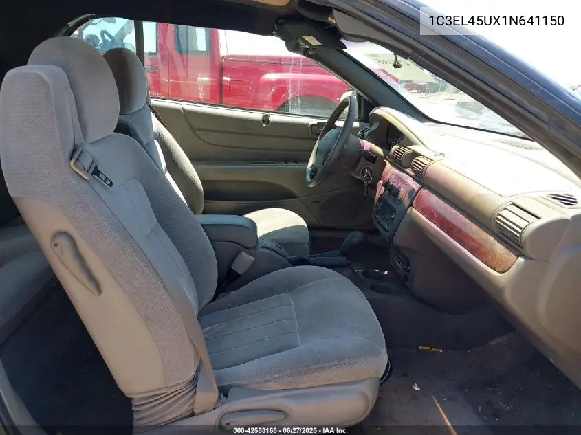 2001 Chrysler Sebring Lx VIN: 1C3EL45UX1N641150 Lot: 42553165