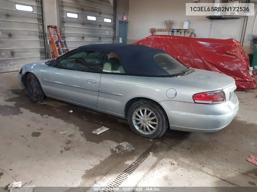 2002 Chrysler Sebring Limited VIN: 1C3EL65R82N172536 Lot: 41534399