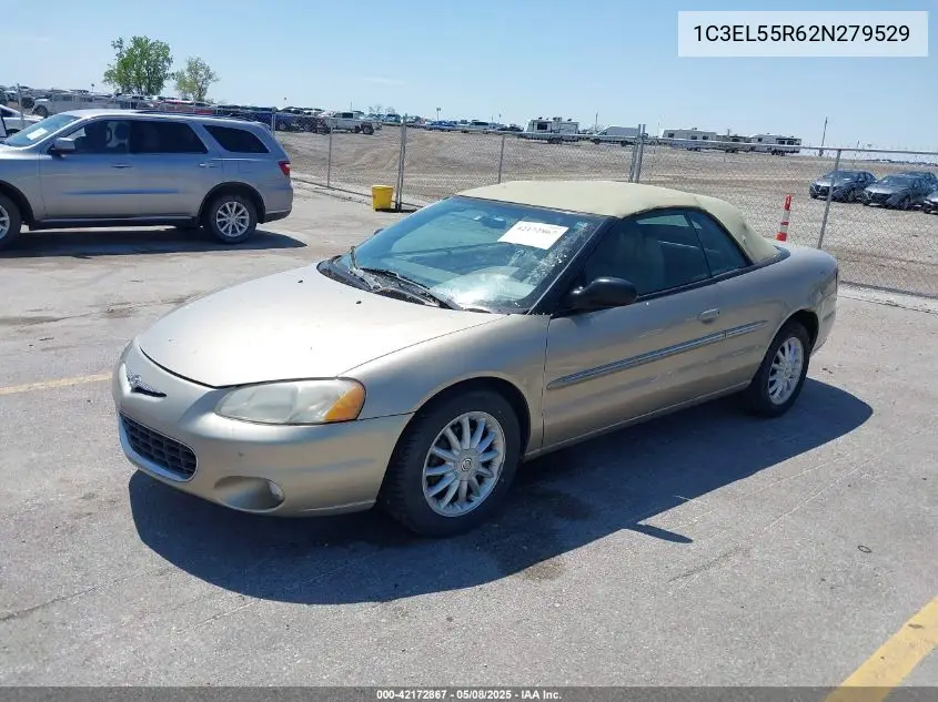 2002 Chrysler Sebring Lxi VIN: 1C3EL55R62N279529 Lot: 42172867