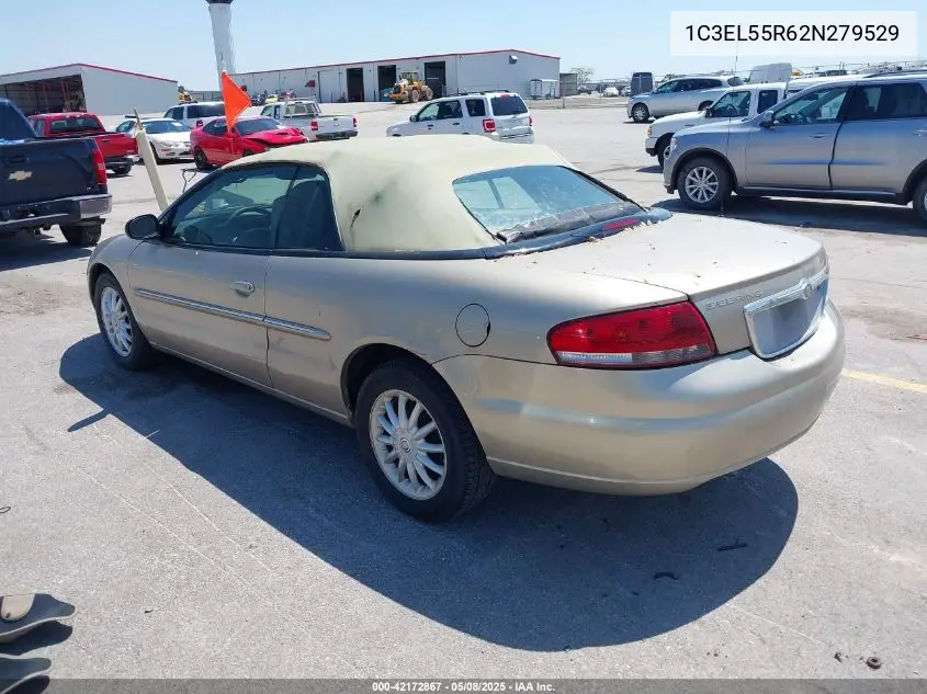 2002 Chrysler Sebring Lxi VIN: 1C3EL55R62N279529 Lot: 42172867