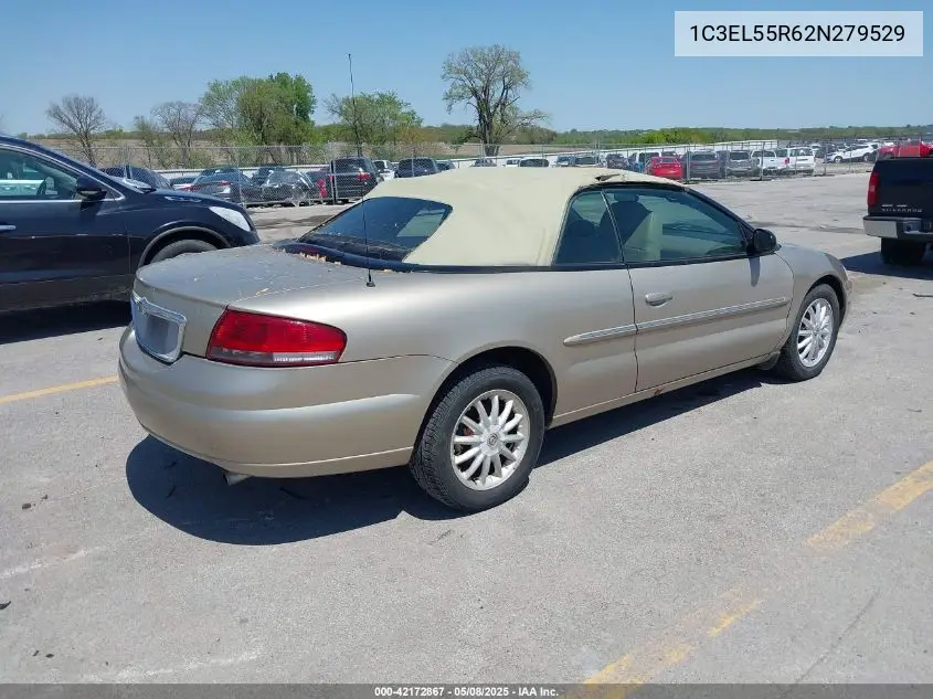 2002 Chrysler Sebring Lxi VIN: 1C3EL55R62N279529 Lot: 42172867