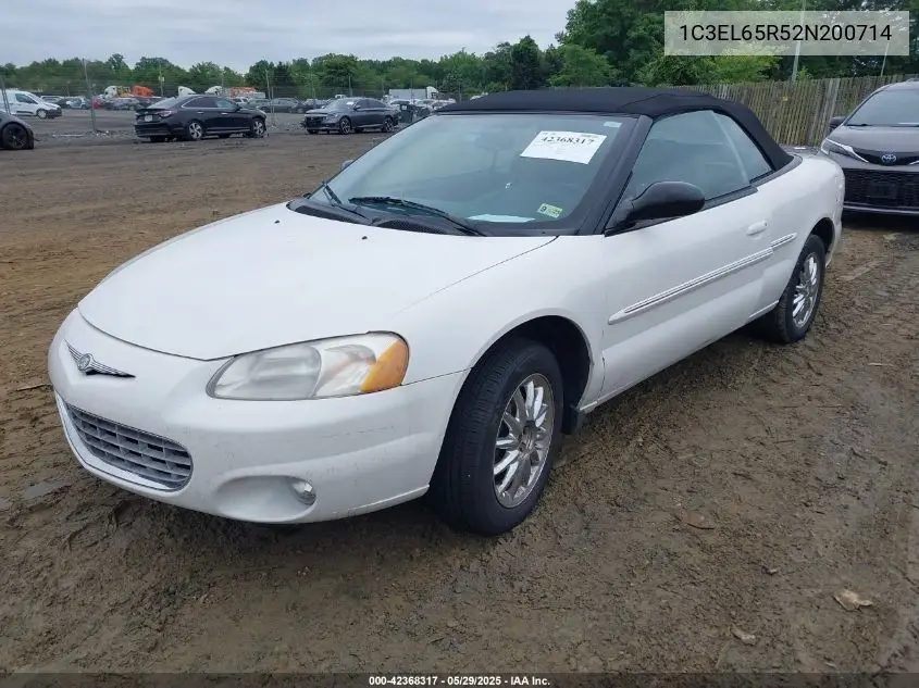 2002 Chrysler Sebring Limited VIN: 1C3EL65R52N200714 Lot: 42368317