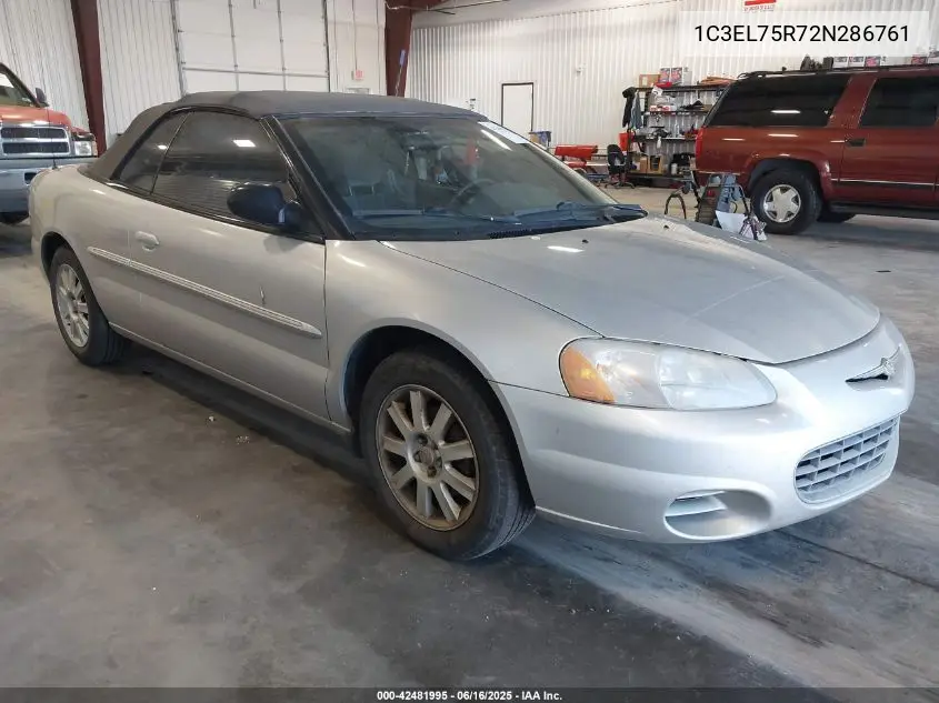 2002 Chrysler Sebring Gtc VIN: 1C3EL75R72N286761 Lot: 42481995