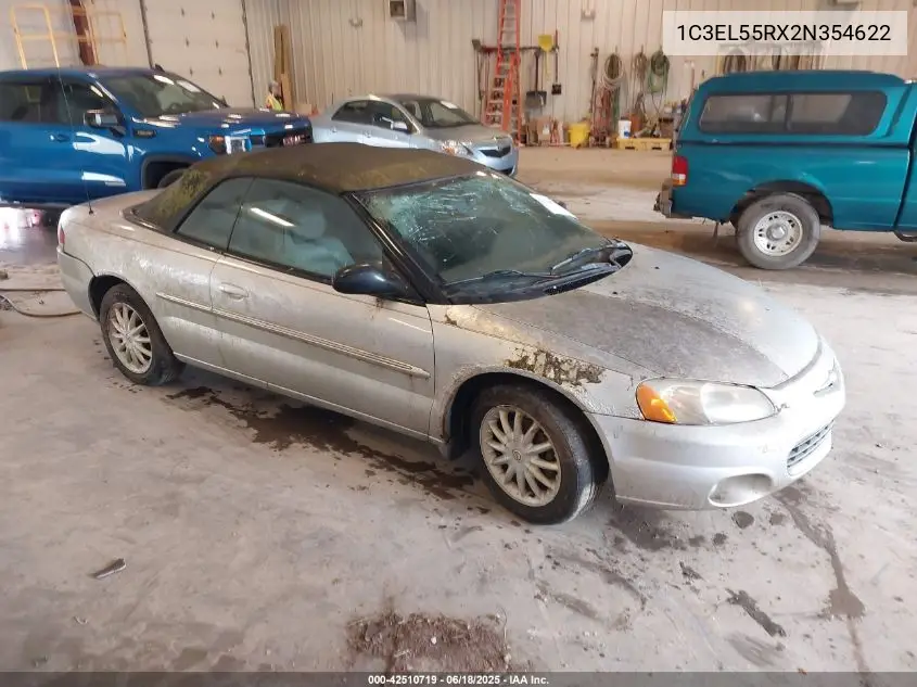 2002 Chrysler Sebring Lxi VIN: 1C3EL55RX2N354622 Lot: 42510719