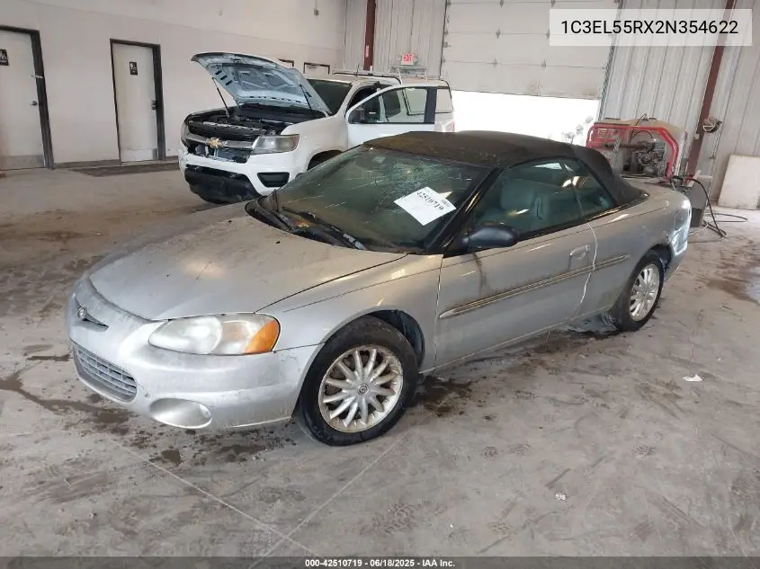 2002 Chrysler Sebring Lxi VIN: 1C3EL55RX2N354622 Lot: 42510719