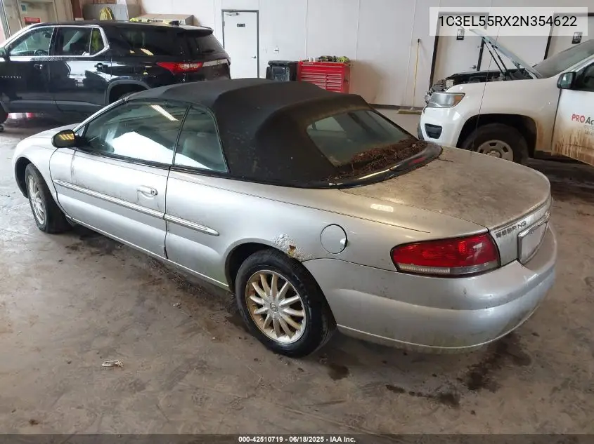 2002 Chrysler Sebring Lxi VIN: 1C3EL55RX2N354622 Lot: 42510719