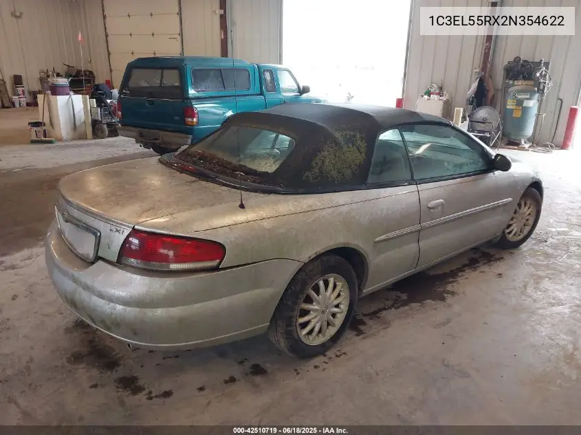 2002 Chrysler Sebring Lxi VIN: 1C3EL55RX2N354622 Lot: 42510719