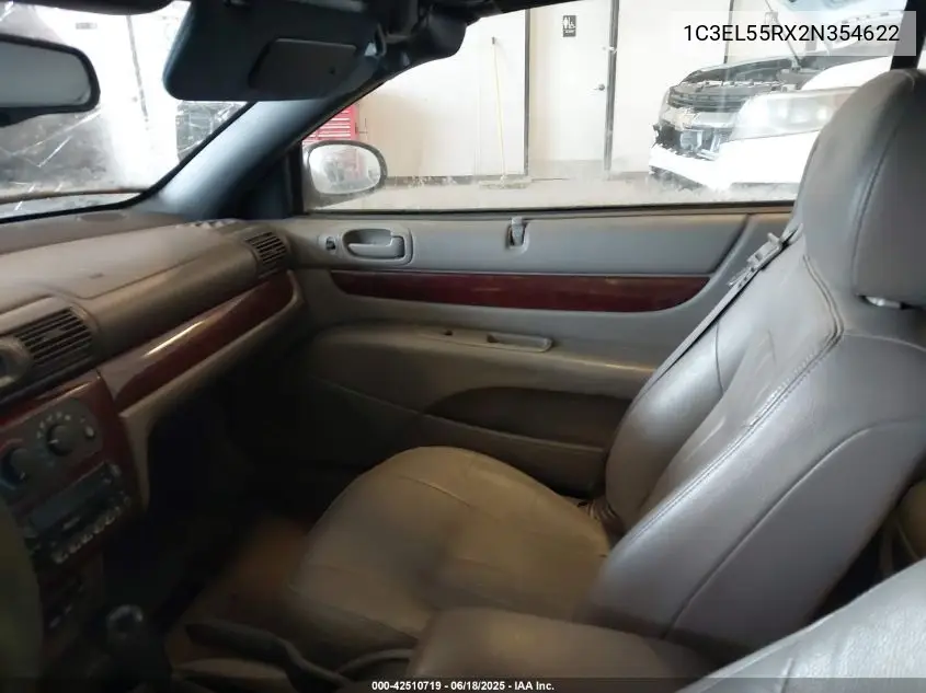 2002 Chrysler Sebring Lxi VIN: 1C3EL55RX2N354622 Lot: 42510719