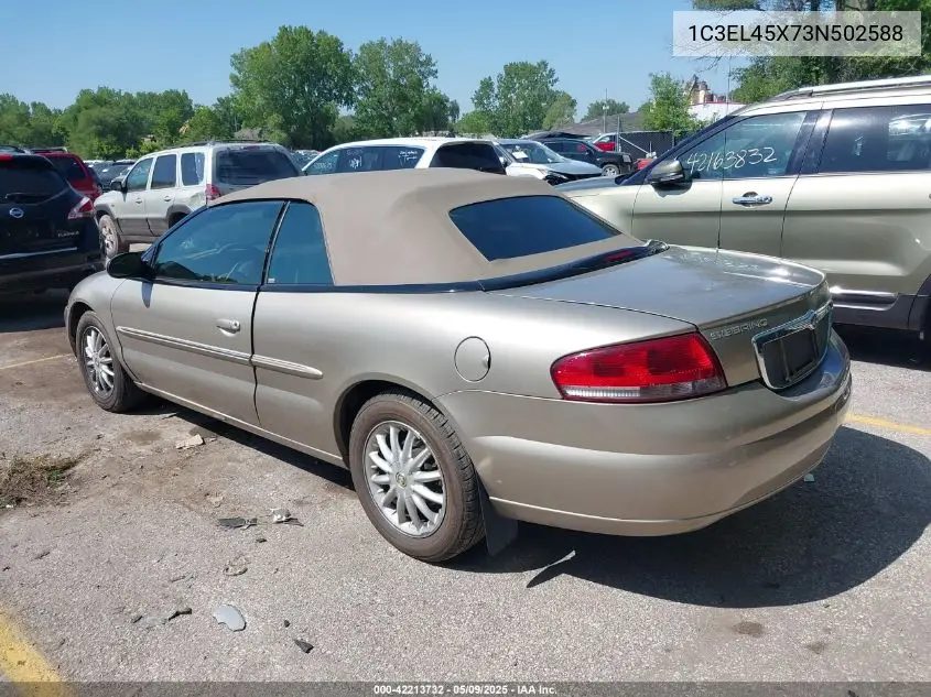 2003 Chrysler Sebring Lx VIN: 1C3EL45X73N502588 Lot: 42213732