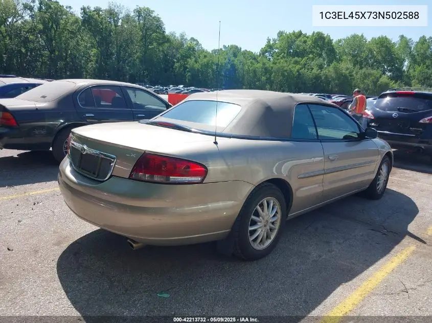 2003 Chrysler Sebring Lx VIN: 1C3EL45X73N502588 Lot: 42213732