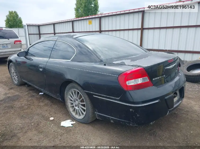2003 Chrysler Sebring Lxi VIN: 4C3AG52H93E196143 Lot: 42316629