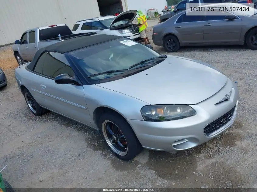 2003 Chrysler Sebring Gtc VIN: 1C3EL75T73N507434 Lot: 42577511