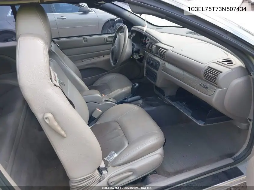2003 Chrysler Sebring Gtc VIN: 1C3EL75T73N507434 Lot: 42577511