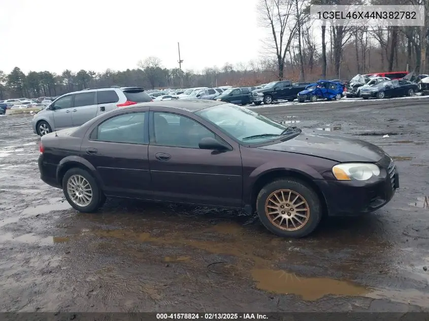 2004 Chrysler Sebring VIN: 1C3EL46X44N382782 Lot: 41578824