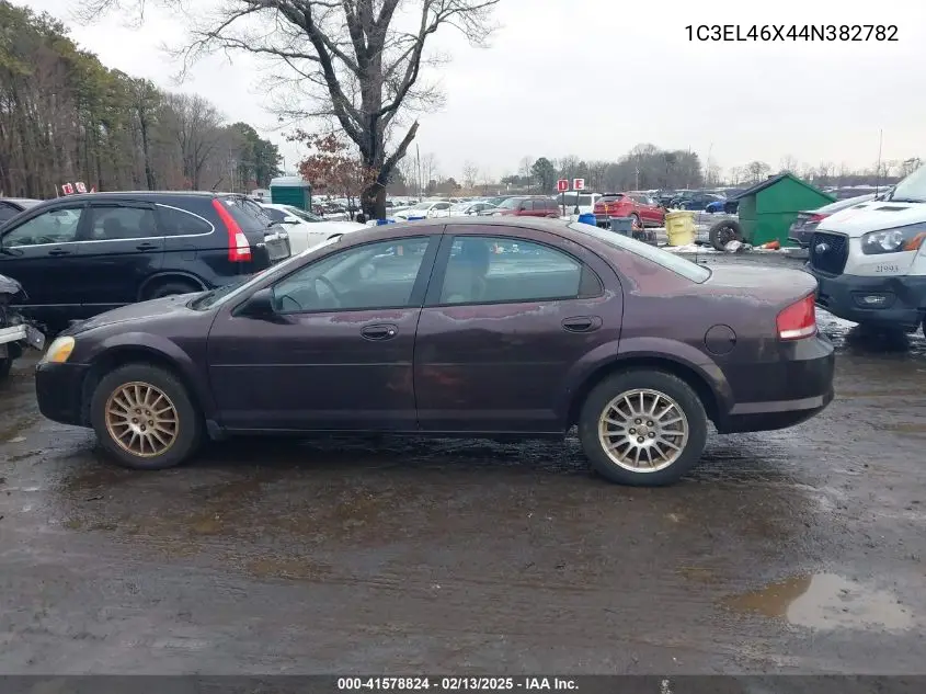 2004 Chrysler Sebring VIN: 1C3EL46X44N382782 Lot: 41578824