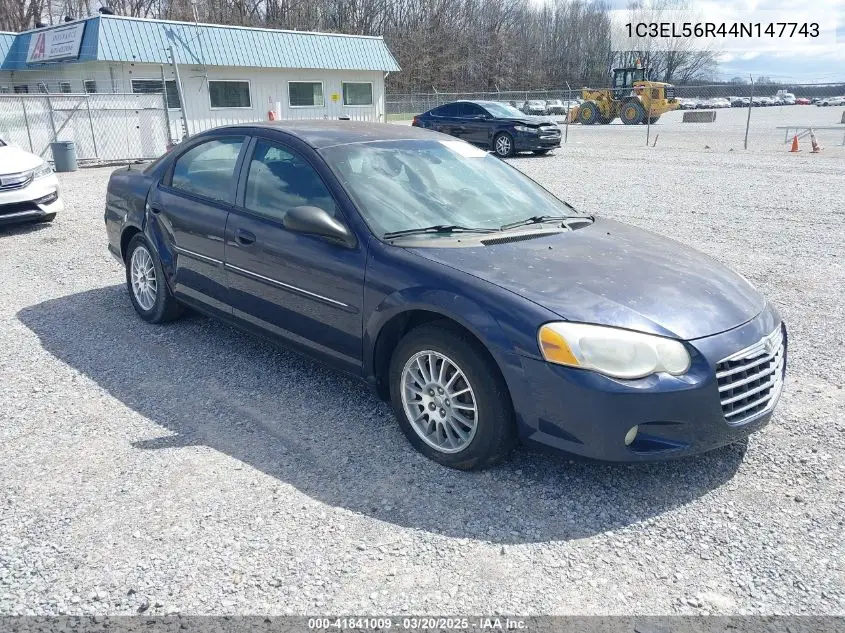 2004 Chrysler Sebring Lxi VIN: 1C3EL56R44N147743 Lot: 41841009