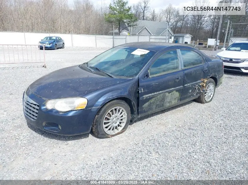 2004 Chrysler Sebring Lxi VIN: 1C3EL56R44N147743 Lot: 41841009