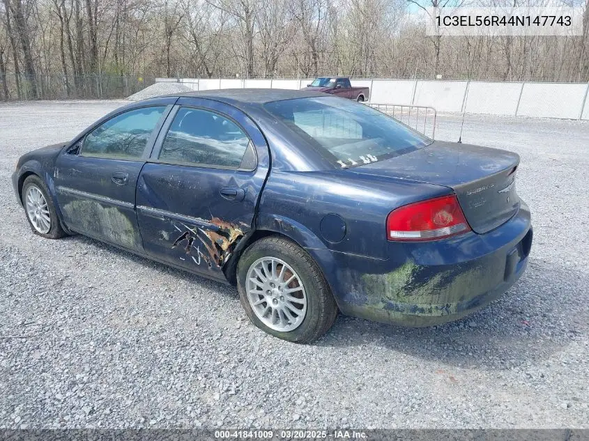 2004 Chrysler Sebring Lxi VIN: 1C3EL56R44N147743 Lot: 41841009