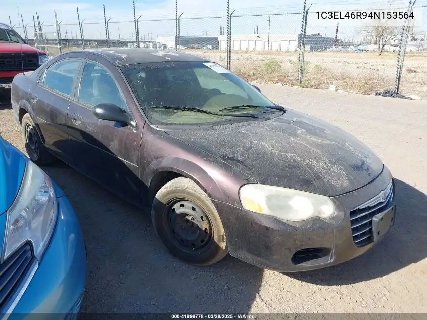 2004 Chrysler Sebring Lx VIN: 1C3EL46R94N153564 Lot: 41899778