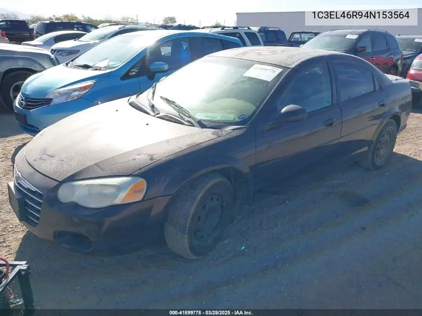 2004 Chrysler Sebring Lx VIN: 1C3EL46R94N153564 Lot: 41899778