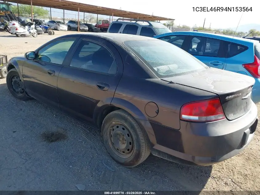 2004 Chrysler Sebring Lx VIN: 1C3EL46R94N153564 Lot: 41899778