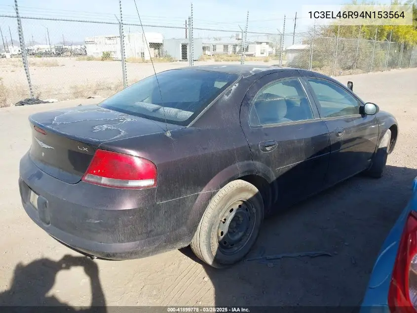 2004 Chrysler Sebring Lx VIN: 1C3EL46R94N153564 Lot: 41899778