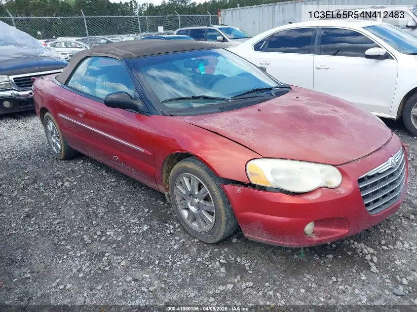 2004 Chrysler Sebring Limited VIN: 1C3EL65R54N412483 Lot: 41980106