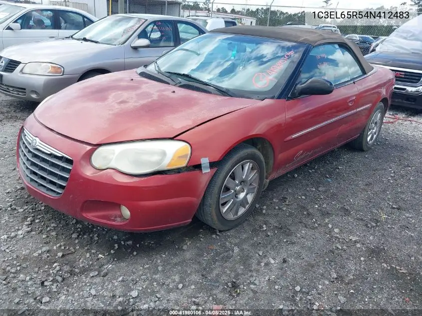 2004 Chrysler Sebring Limited VIN: 1C3EL65R54N412483 Lot: 41980106