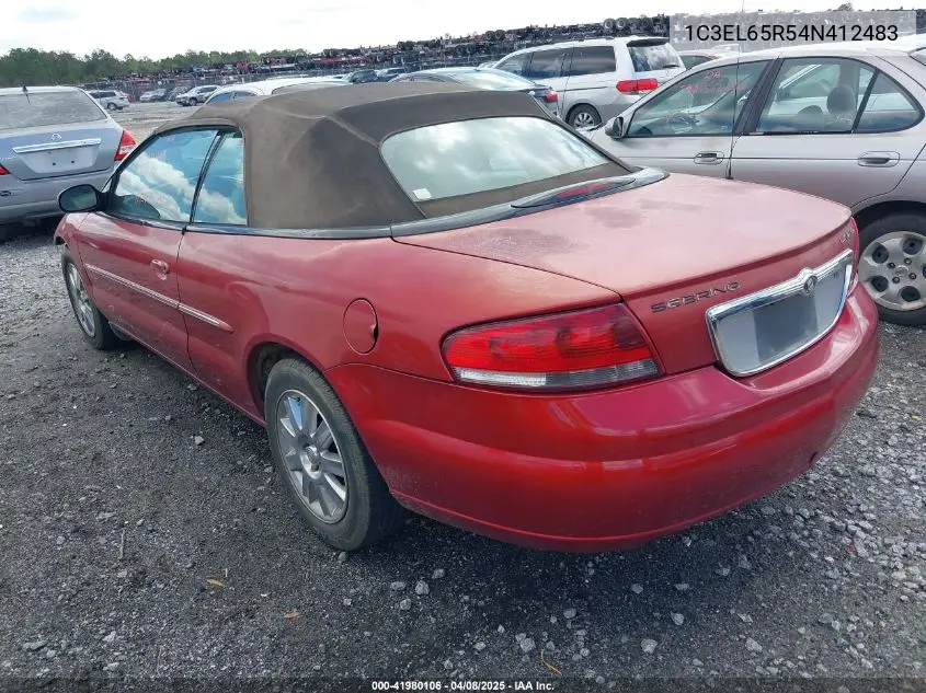 2004 Chrysler Sebring Limited VIN: 1C3EL65R54N412483 Lot: 41980106