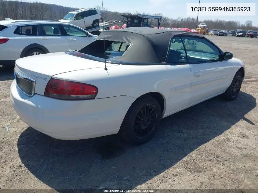 2004 Chrysler Sebring Lxi VIN: 1C3EL55R94N365923 Lot: 42049124