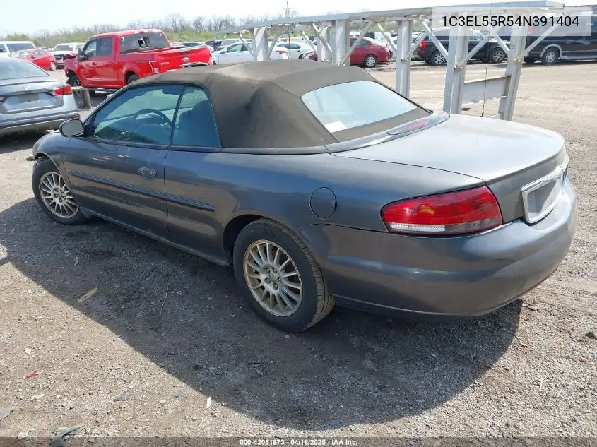 2004 Chrysler Sebring Lxi VIN: 1C3EL55R54N391404 Lot: 42051873